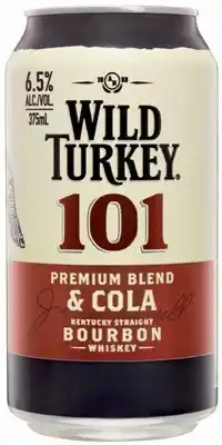 Coles Wild Turkey & Cola 101 Cans 4x375mL offer