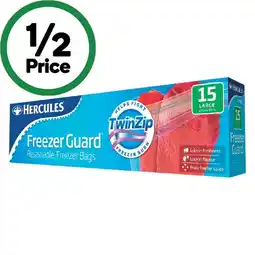 Woolworths Hercules Freezer Guard Bags Large Pk 15 offer