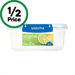 Woolworths Sistema Klip It Plus Rectangle Container 1 Litre offer