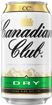 Coles Canadian Club & Dry Cans 10x375mL offer