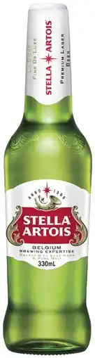 Coles Stella Artois Bottles 6x330mL offer