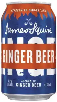 Coles James Squire Ginger Beer Cans 6x330mL offer