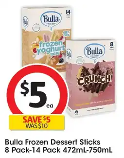 Coles Bulla frozen dessert sticks offer