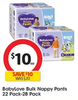 Coles Babylove bulk nappy pants offer