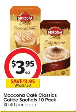 Coles Moccona café classics coffee sachets offer