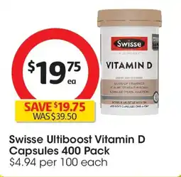 Coles Swisse ultiboost vitamin d capsules offer