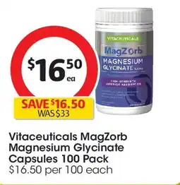 Coles Vitaceuticals magzorb magnesium glycinate capsules offer