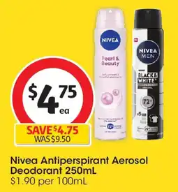 Coles Nivea antiperspirant aerosol deodorant offer