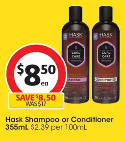 Coles Hask shampoo or conditioner offer