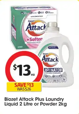 Coles Biozet attack plus laundry liquid or powder offer
