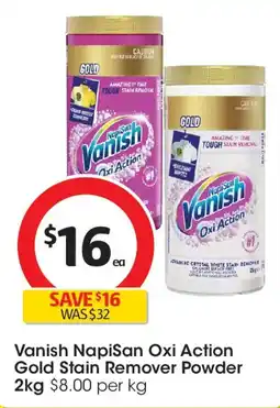 Coles Vanish napisan oxi action gold stain remover powder offer