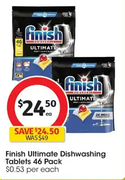 Coles Finish ultimate dishwashing tablets offer