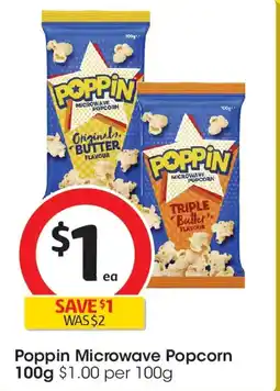 Coles Poppin microwave popcorn offer