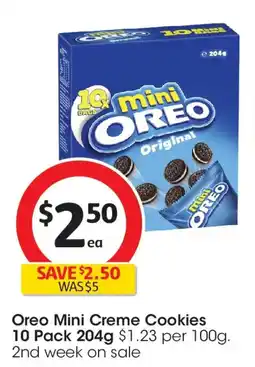 Coles Oreo mini creme cookies 10 pack offer