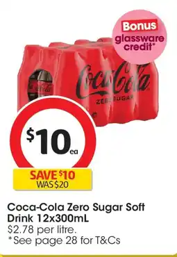 Coles Coca-cola zero sugar soft drink offer