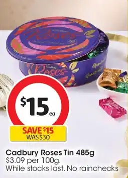 Coles Cadbury roses tin offer