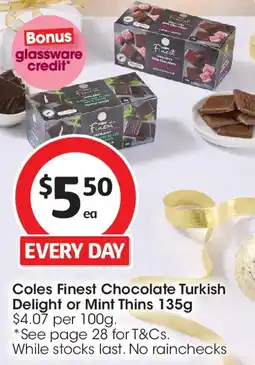 Coles Coles finest chocolate turkish offer
