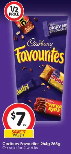 Coles Cadbury favourites offer