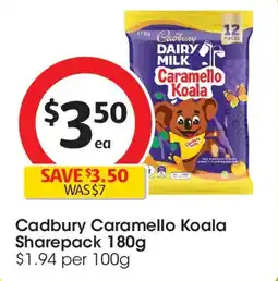 Coles Cadbury caramello koala sharepack offer