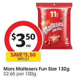 Coles Mars maltesers fun offer