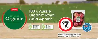 Coles organic royal gala apples