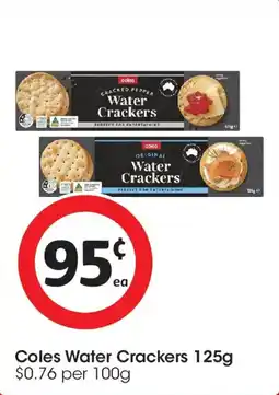 Coles Coles water crackers offer