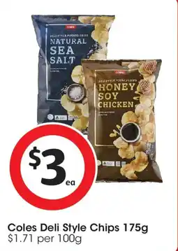 Coles Coles deli style chips offer