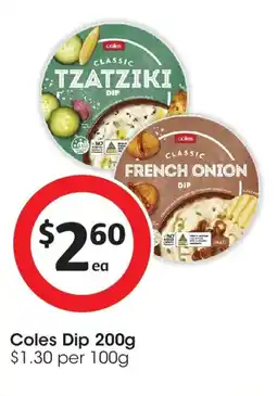 Coles Coles dip offer