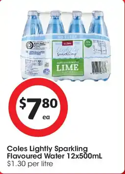 Coles Coles lightly sparkling flavoured water offer