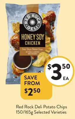 Foodworks Red Rock Deli Potato Chips Selected Varieties offer