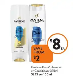 Foodworks Pantene Pro-V Shampoo or Conditioner offer