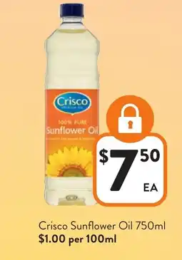 Foodworks Crisco Sunflower Oil offer