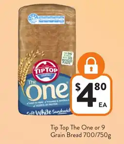 Foodworks Tip Top The One or Grain Bread offer
