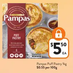 Foodworks Pampas Puff Pastry offer
