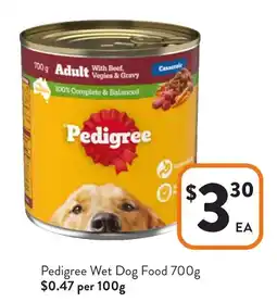 Foodworks Pedigree Wet Dog Food offer