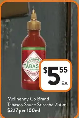 Foodworks Mcllhenny Co Brand Tabasco Sauce Sriracha offer