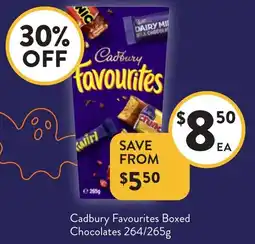 Foodworks Cadbury Favourites Boxed Chocolates offer