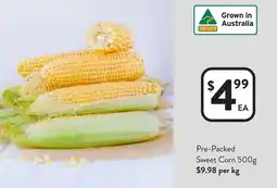 Foodworks Pre-Packed Sweet Corn offer