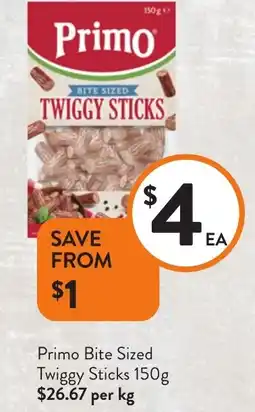 Foodworks Primo Bite Sized Twiggy Sticks offer