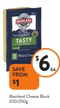 Foodworks Mainland Cheese Block offer