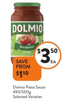 Foodworks Dolmio Pasta Sauce offer
