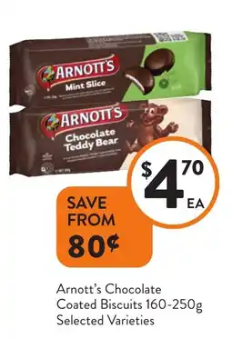 Foodworks Arnott's Chocolate Coated Biscuits Selected Varieties offer