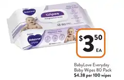 Foodworks BabyLove Everyday Baby Wipes offer