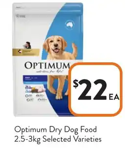 Foodworks Optimum Dry Dog Food Selected Varieties offer