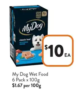 Foodworks My Dog Wet Food offer