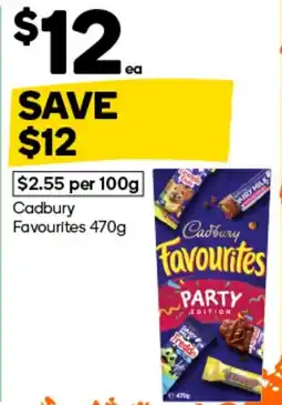 Woolworths Cadbury Favourites offer