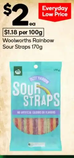 Woolworths Woolworths Rainbow Sour Straps offer