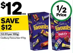 Woolworths Cadbury Favourites offer