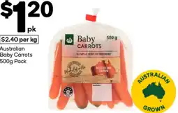 Woolworths Australian Baby Carrots offer
