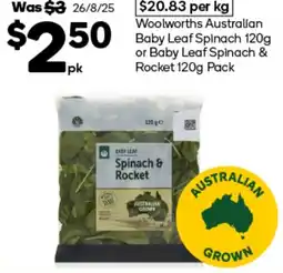 Woolworths Woolworths Australian Baby Leaf Spinach offer